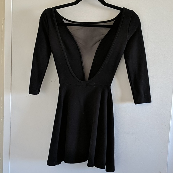 Mesh cutout skater dress - Picture 2 of 3